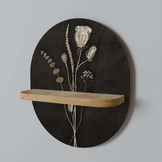 MEADOW ART. Mensola ovale in effetto rovere