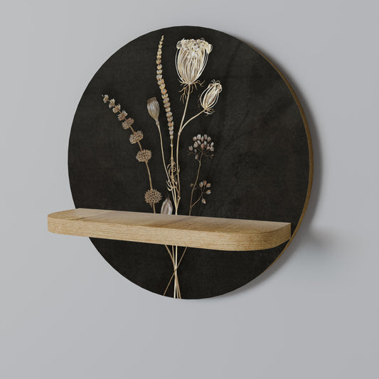 MEADOW ART. Mensola rotonda per arte in effetto rovere