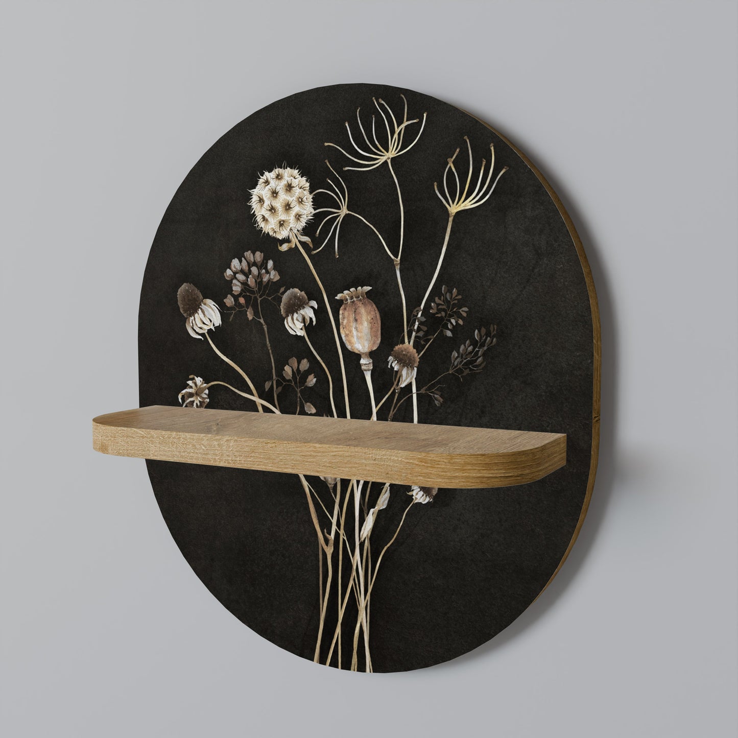 MEADOW SHADES Mensola ovale in effetto rovere