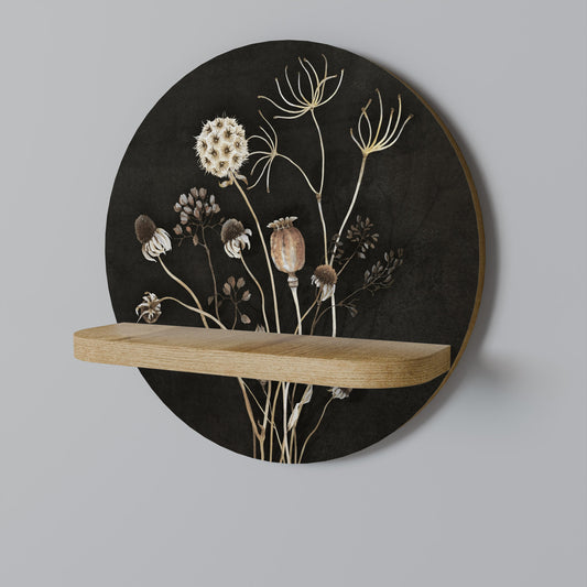 MEADOW SHADES Mensola rotonda per opere d'arte in effetto rovere