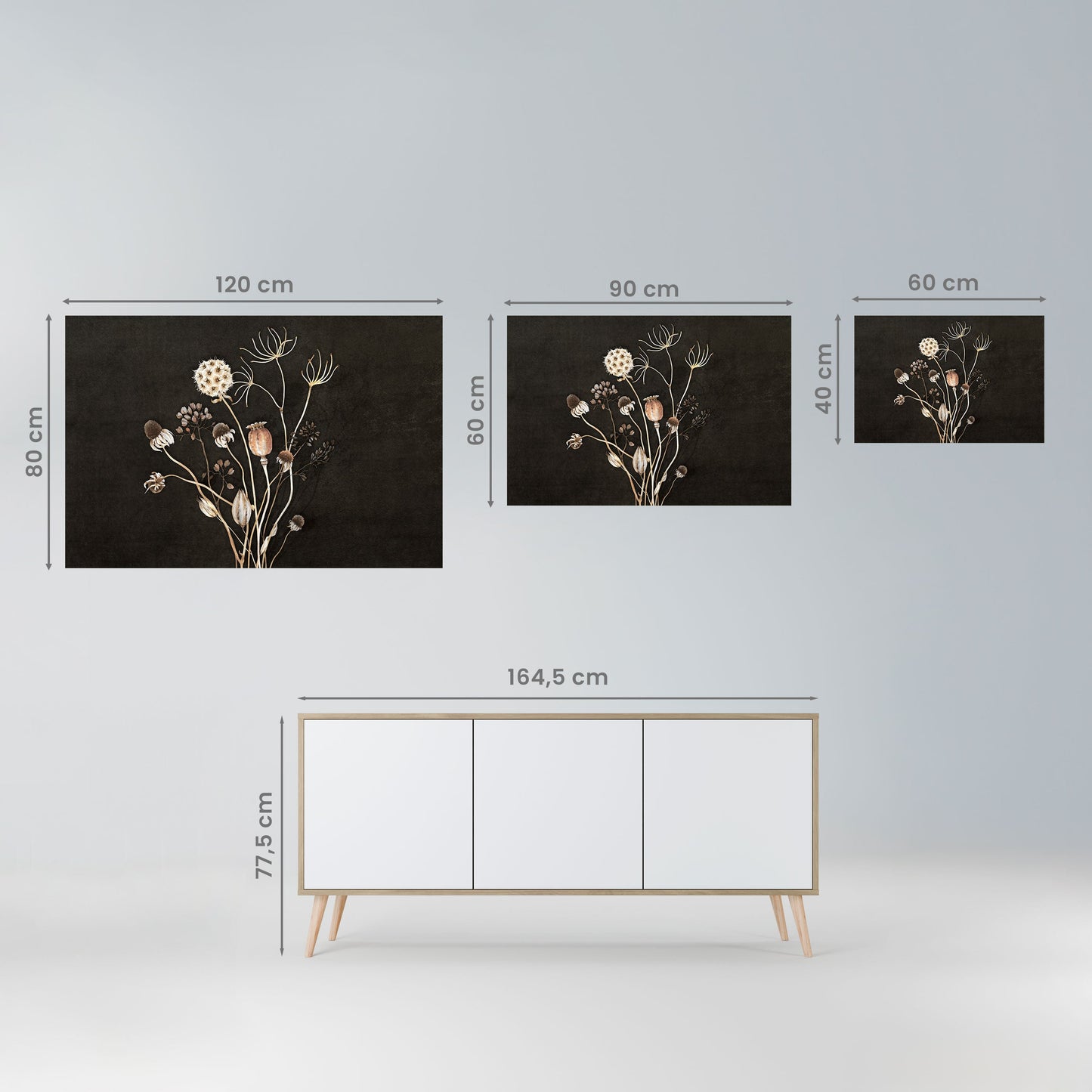 Poster orizzontale staccabile e attaccabile MEADOW SHADES