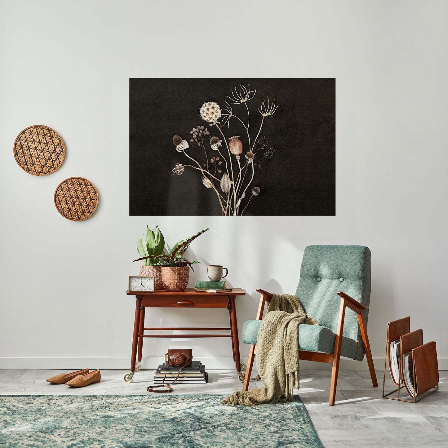 Poster orizzontale staccabile e attaccabile MEADOW SHADES