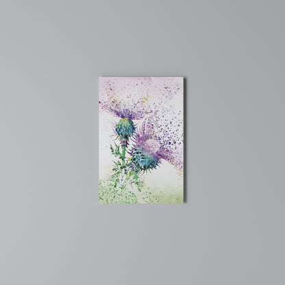 COLORFUL THISTLE DANCE Stampa su Tela Verticale