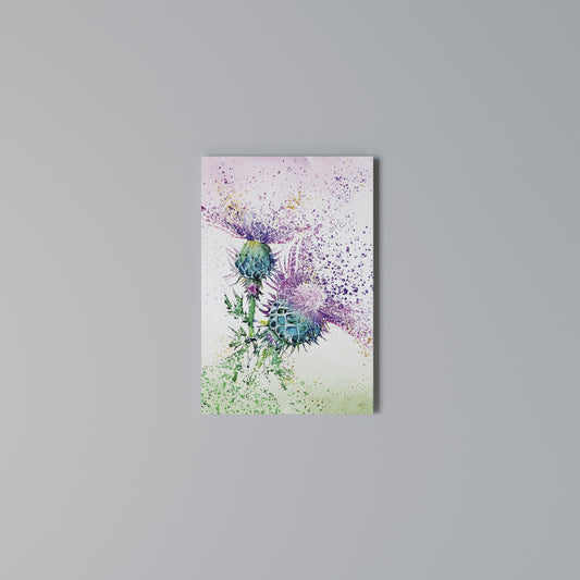 COLORFUL THISTLE DANCE Stampa su Tela Verticale