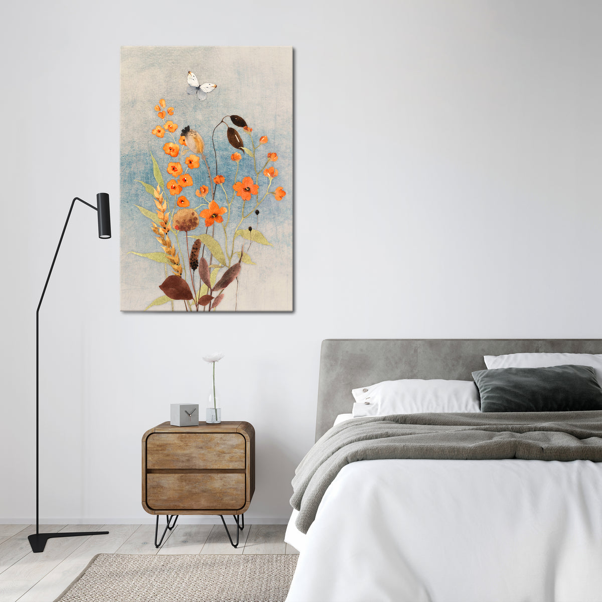 WHISPERS OF WILDFLOWERS Stampa su tela verticale