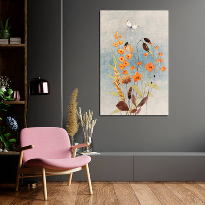 WHISPERS OF WILDFLOWERS Stampa su tela verticale
