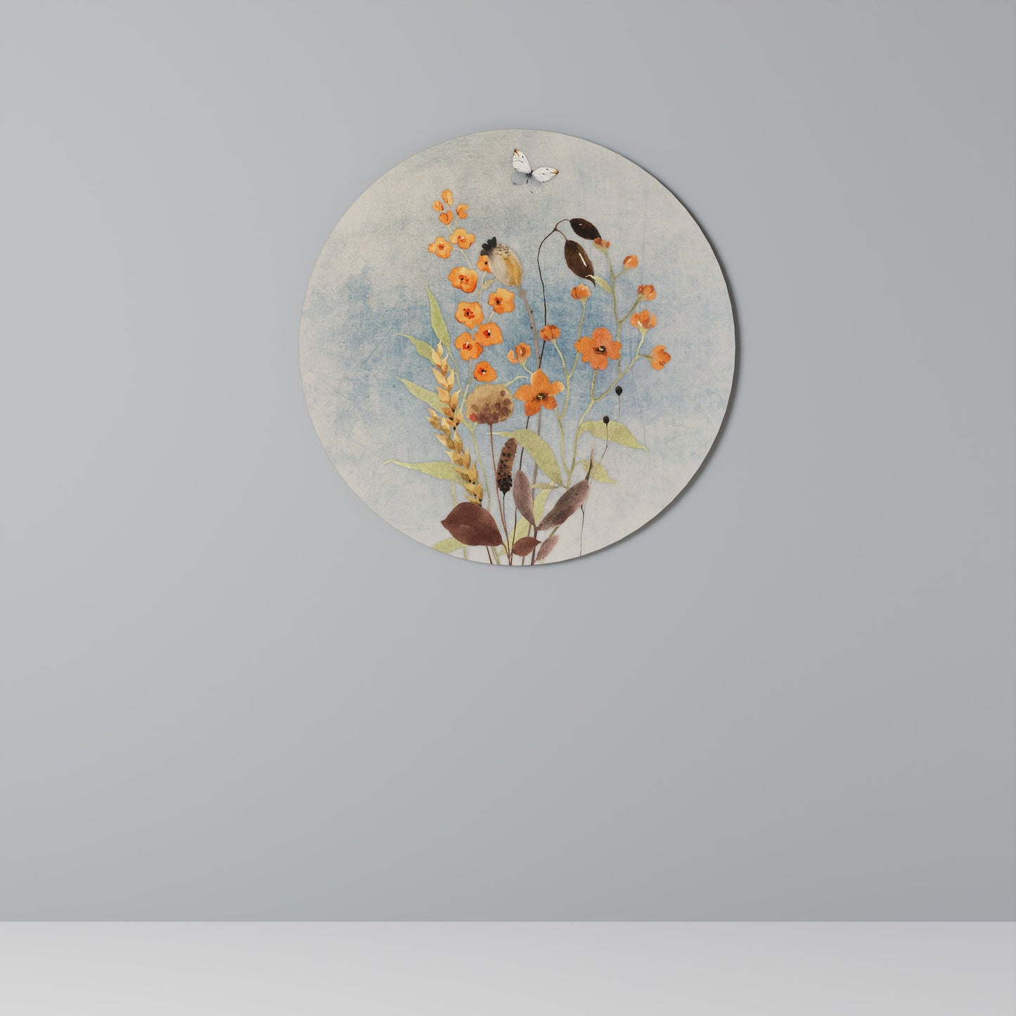 SUSSURRI DI FIORI DI CAMPO Arte murale rotonda
