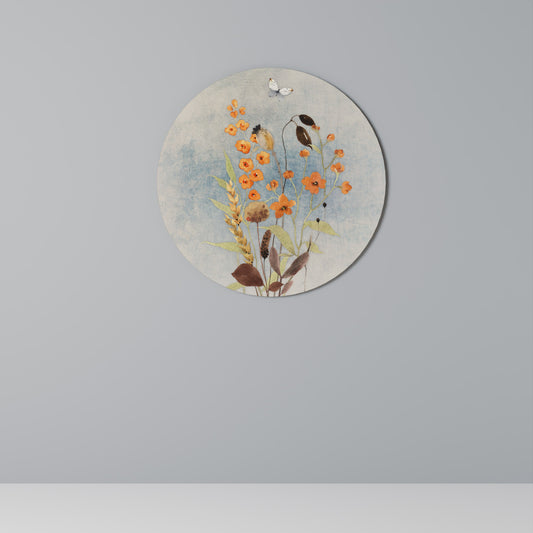 WHISPERS OF WILDFLOWERS Round Wall Art