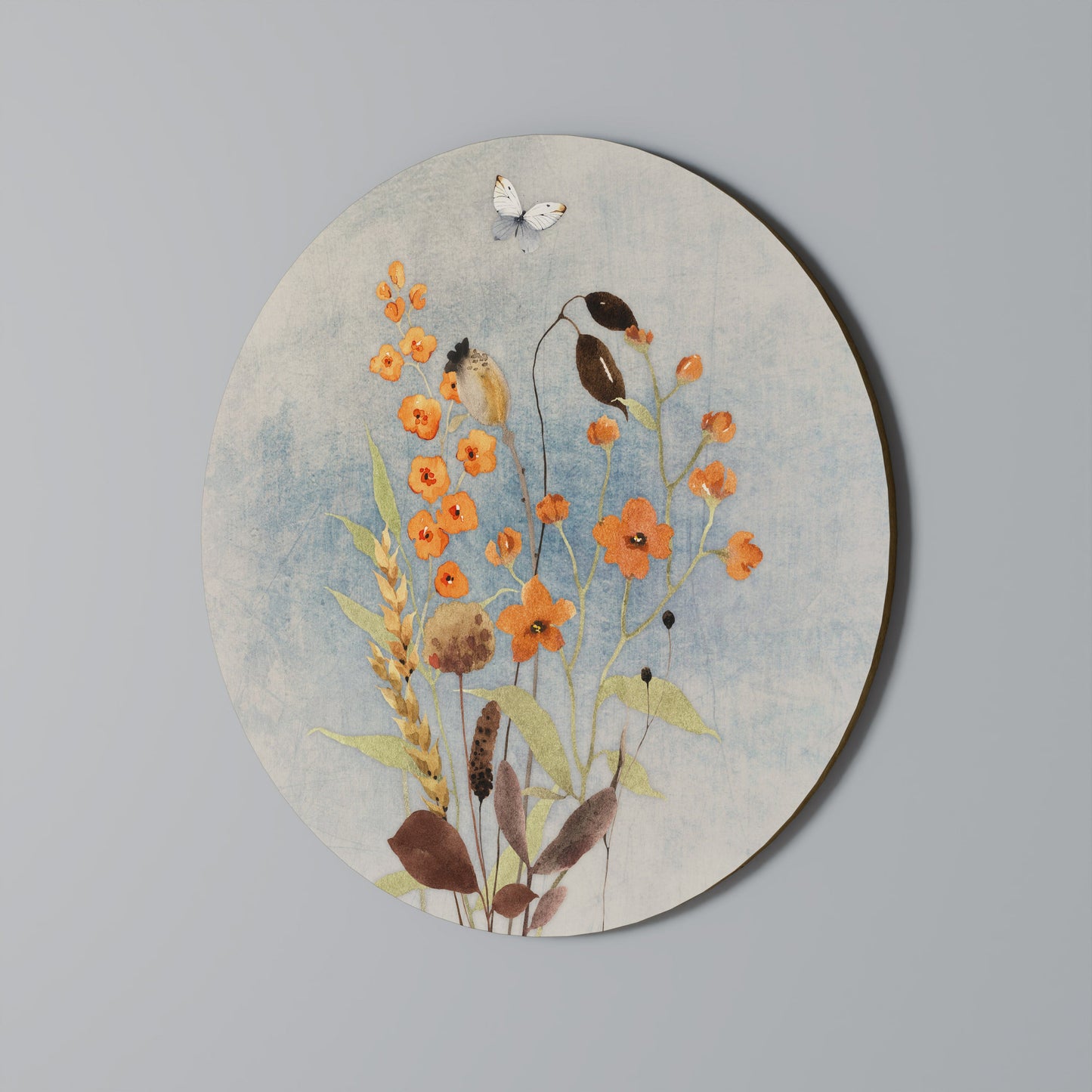 SUSSURRI DI FIORI DI CAMPO Arte murale rotonda