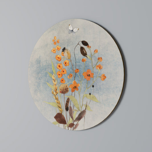 SUSSURRI DI FIORI DI CAMPO Arte murale rotonda
