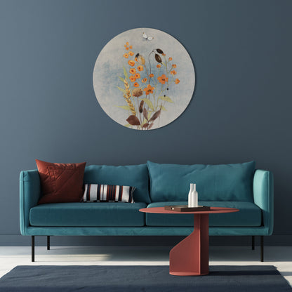 SUSSURRI DI FIORI DI CAMPO Arte murale rotonda