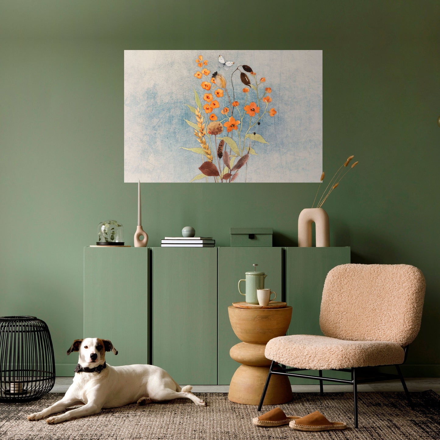 Poster orizzontale staccabile e attaccabile SUSSURRI DI FIORI DI CAMPO