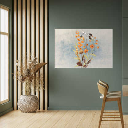 Poster orizzontale staccabile e attaccabile SUSSURRI DI FIORI DI CAMPO
