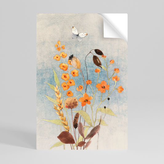 Poster verticale staccabile e attaccabile SUSSURRI DI FIORI DI CAMPO