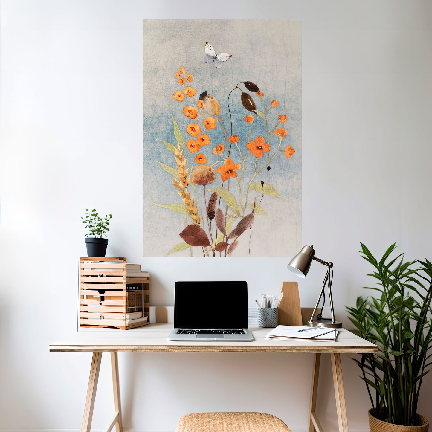 Poster verticale staccabile e attaccabile SUSSURRI DI FIORI DI CAMPO