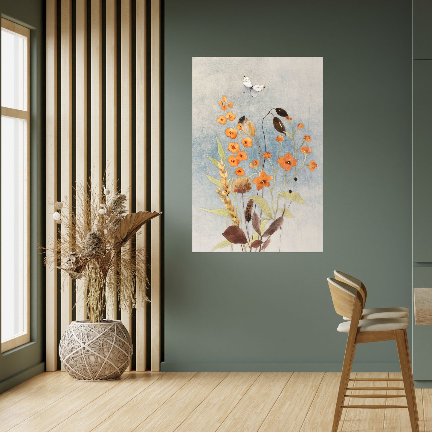 Poster verticale staccabile e attaccabile SUSSURRI DI FIORI DI CAMPO