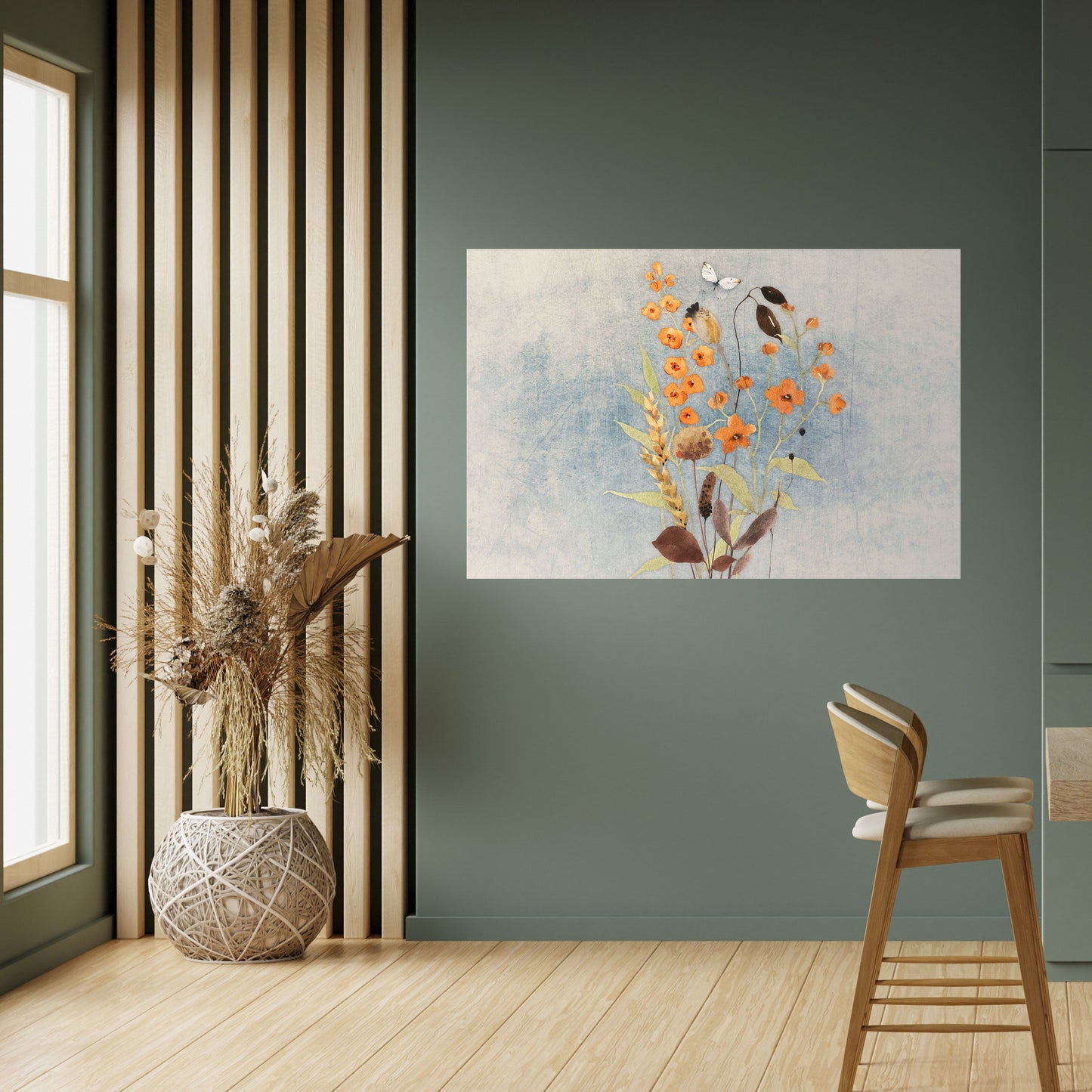 Poster orizzontale staccabile e attaccabile SUSSURRI DI FIORI DI CAMPO