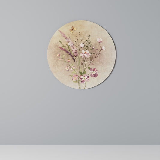 FLOWERED REVERIE Round Wall Art