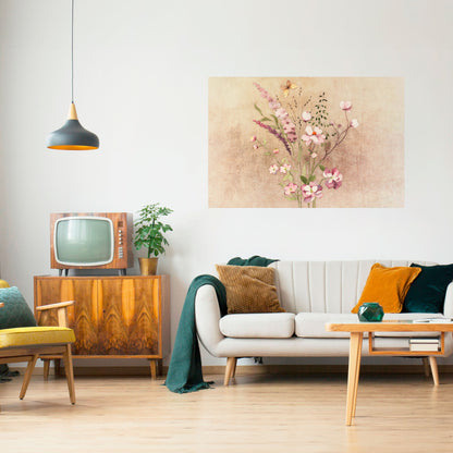 FLOWERED REVERIE Poster orizzontale staccabile e attaccabile