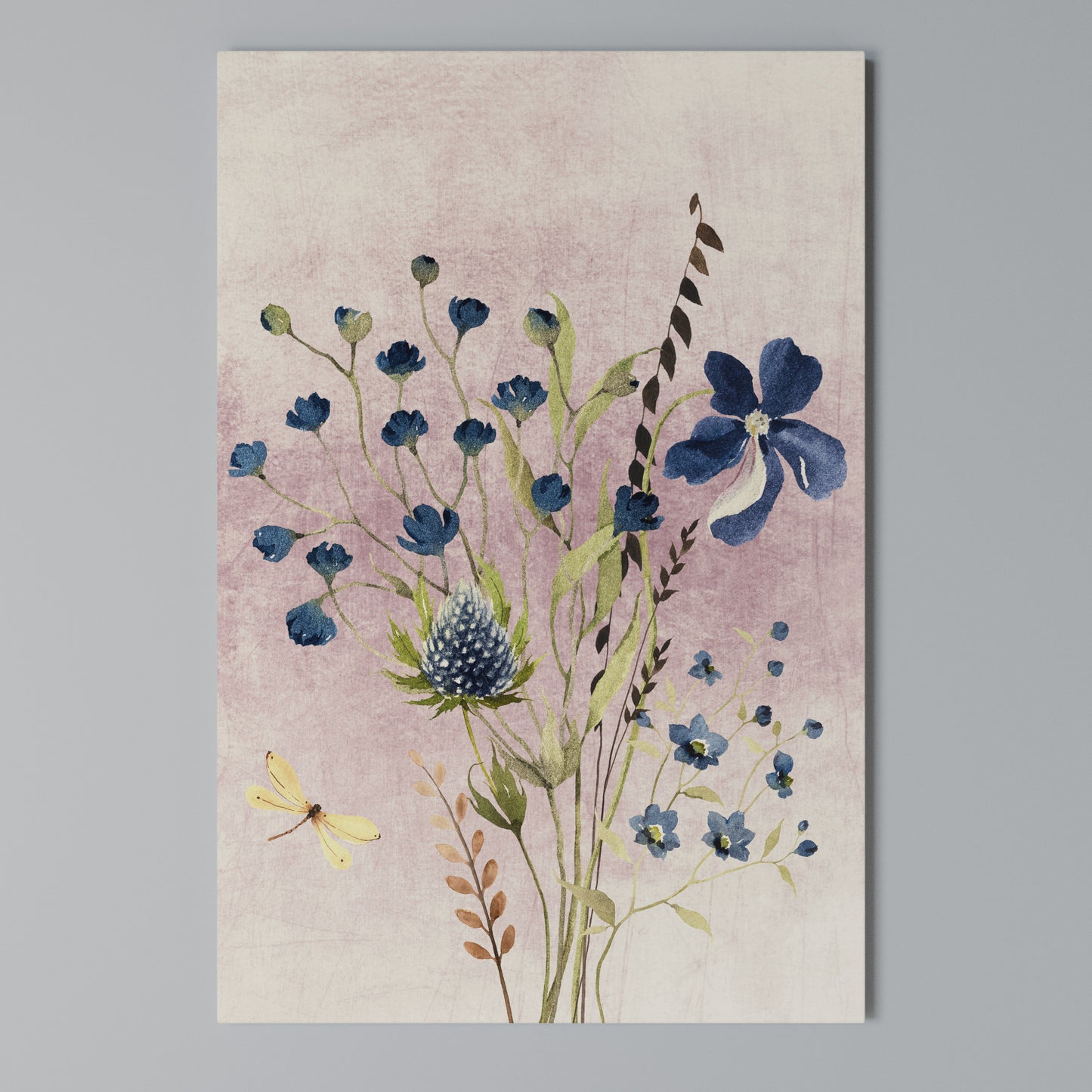 CORNFLOWER REVERIE Stampa su Tela Verticale