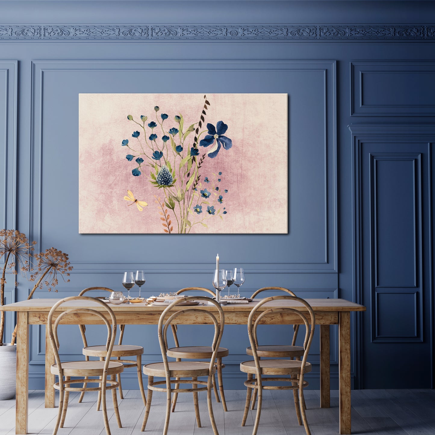 CORNFLOWER REVERIE Stampa su tela orizzontale