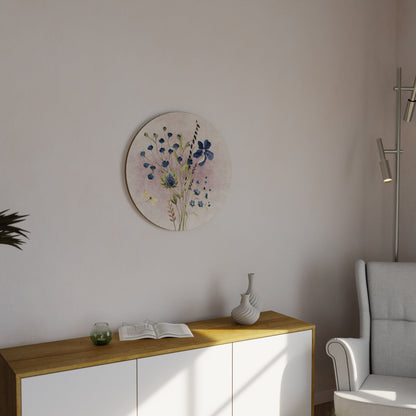 CORNFLOWER REVERIE Round Wall Art