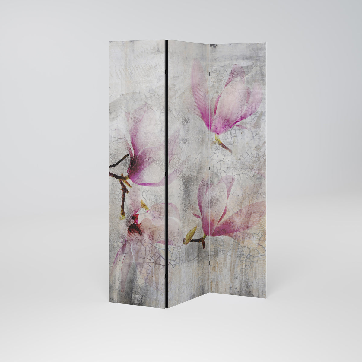 ASTONISHING MAGNOLIA Decorative 3-Panel Room Divider