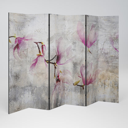 ASTONISHING MAGNOLIA - Divisorio decorativo per ambienti a 6 pannelli