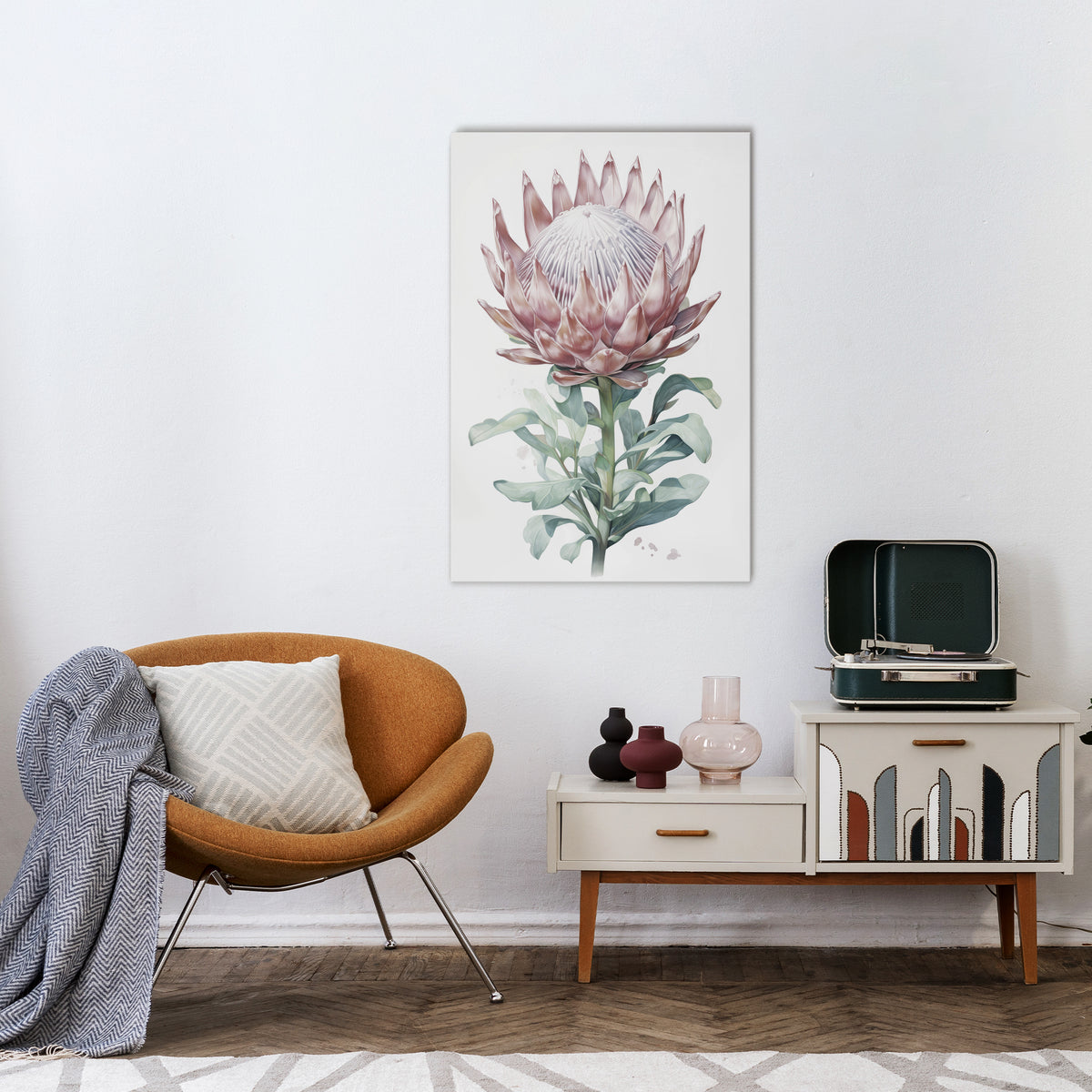 ROYAL PROTEA Stampa su tela verticale