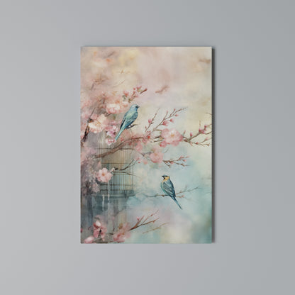 CHERRY BIRDSONG Stampa su Tela Verticale