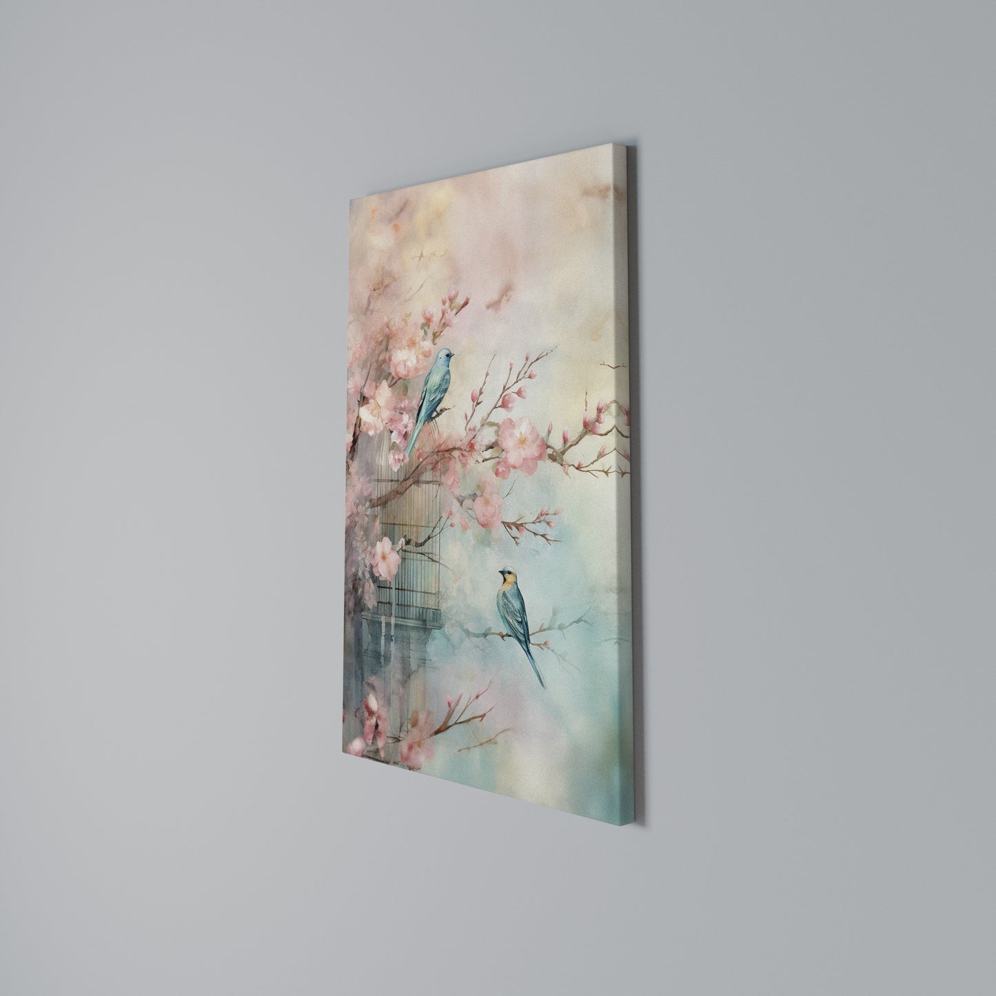 CHERRY BIRDSONG Stampa su Tela Verticale