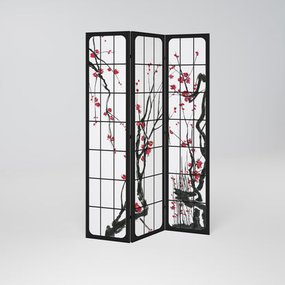 Divisorio decorativo per ambienti a 3 pannelli JAPANESE BLOSSOMS