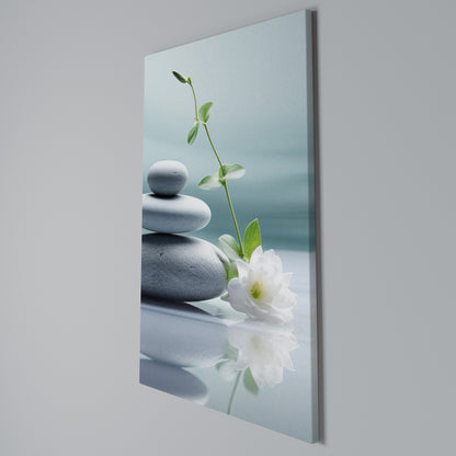 TRANQUIL STONE BALANCE Stampa su Tela Verticale