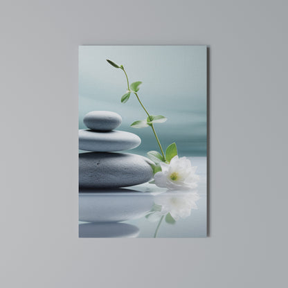 TRANQUIL STONE BALANCE Stampa su Tela Verticale