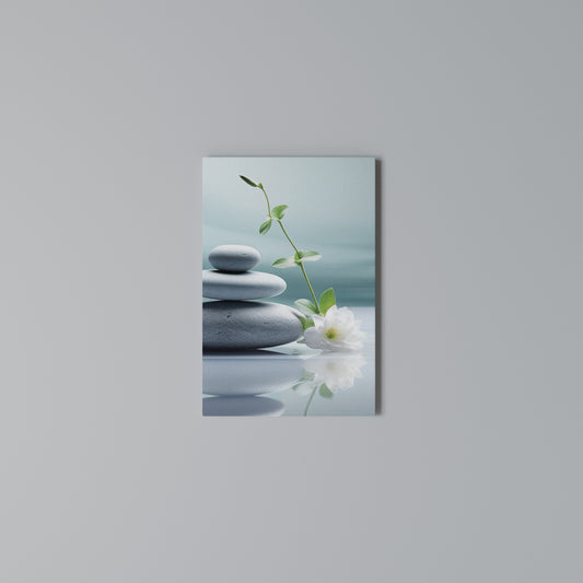 TRANQUIL STONE BALANCE Stampa su Tela Verticale
