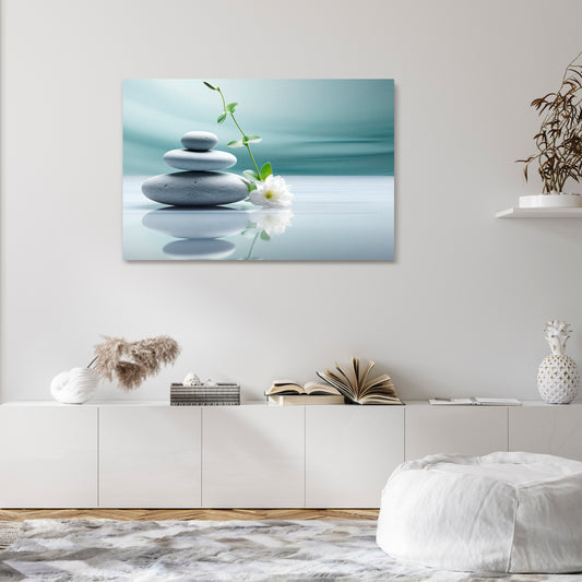 TRANQUIL STONE BALANCE Stampa su tela orizzontale