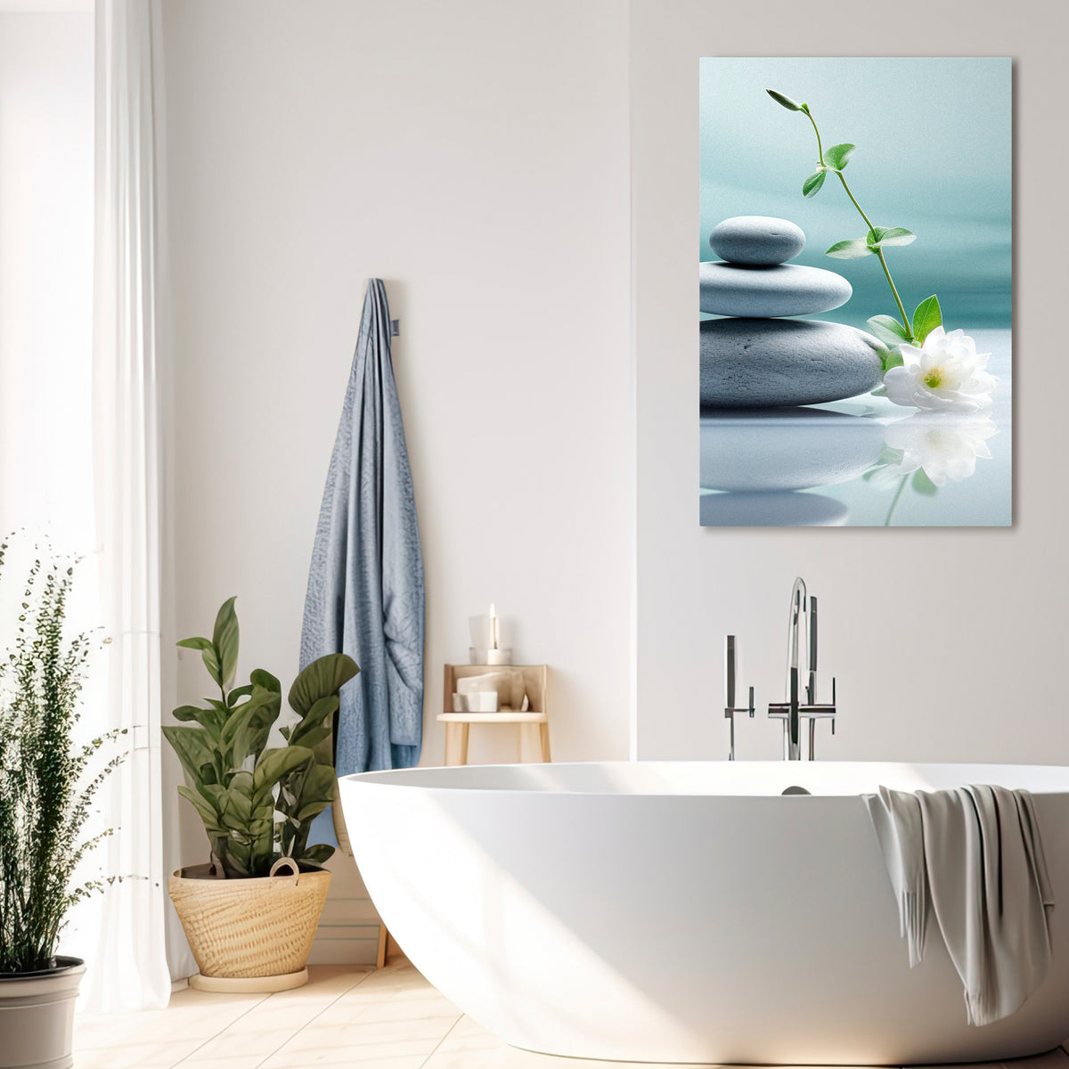 TRANQUIL STONE BALANCE Stampa su tela verticale