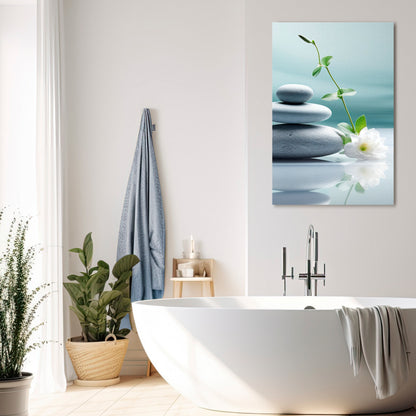 TRANQUIL STONE BALANCE Stampa su tela verticale