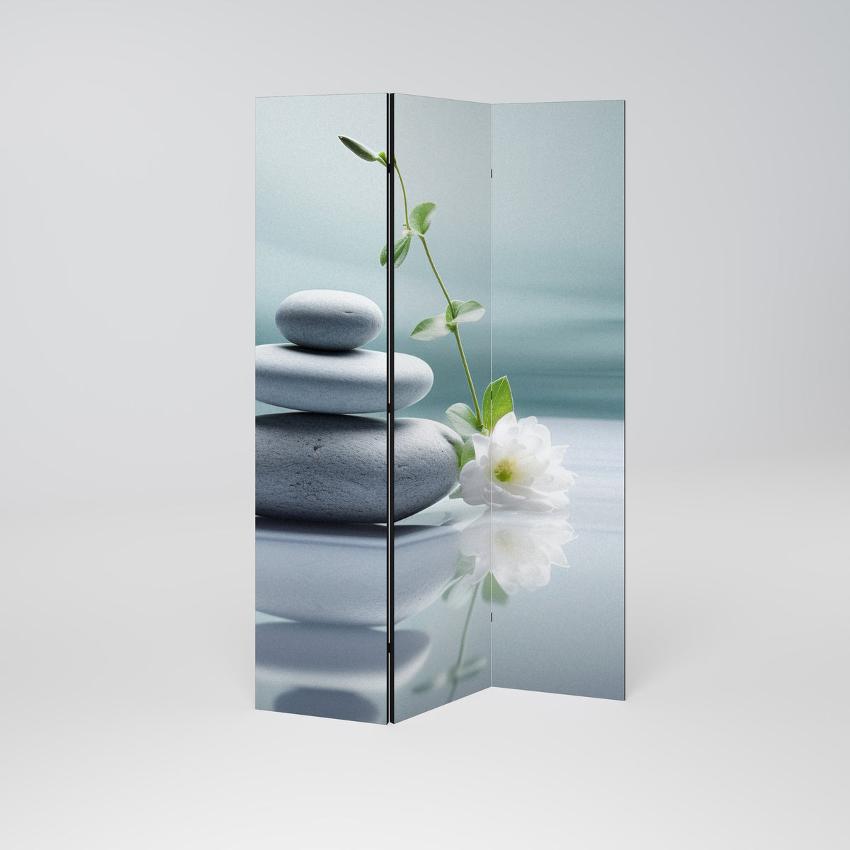 TRANQUIL STONE BALANCE Paravento Decorativo a 3 Pannelli