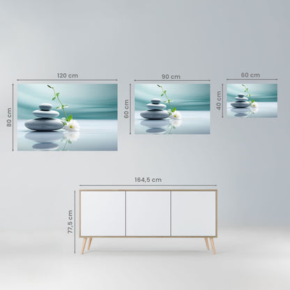 Poster orizzontale staccabile e attaccabile TRANQUIL STONE BALANCE