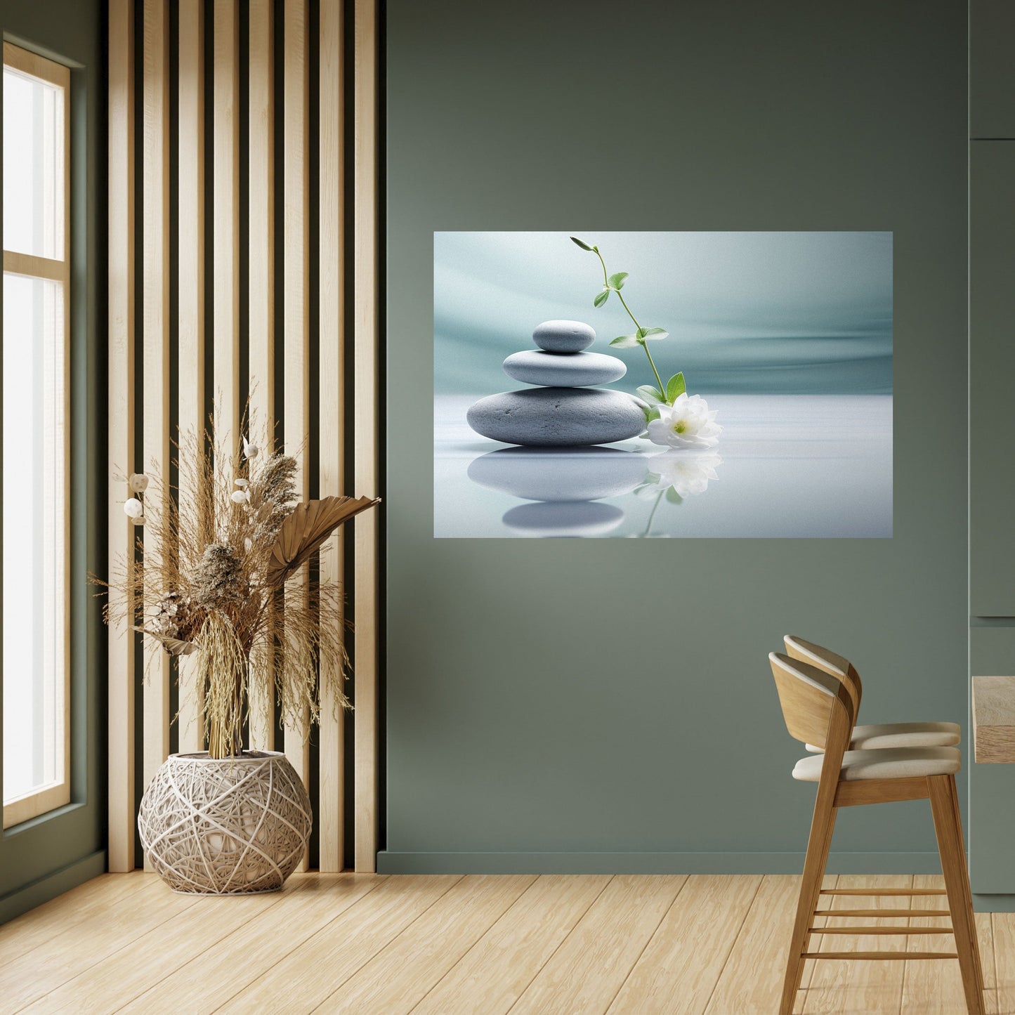 Poster orizzontale staccabile e attaccabile TRANQUIL STONE BALANCE