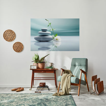 Poster orizzontale staccabile e attaccabile TRANQUIL STONE BALANCE