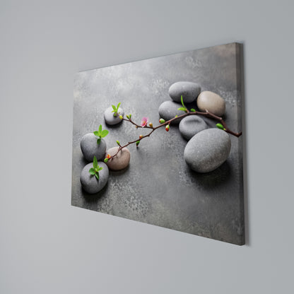 STONES AND BLOSSOMS Stampa su tela orizzontale