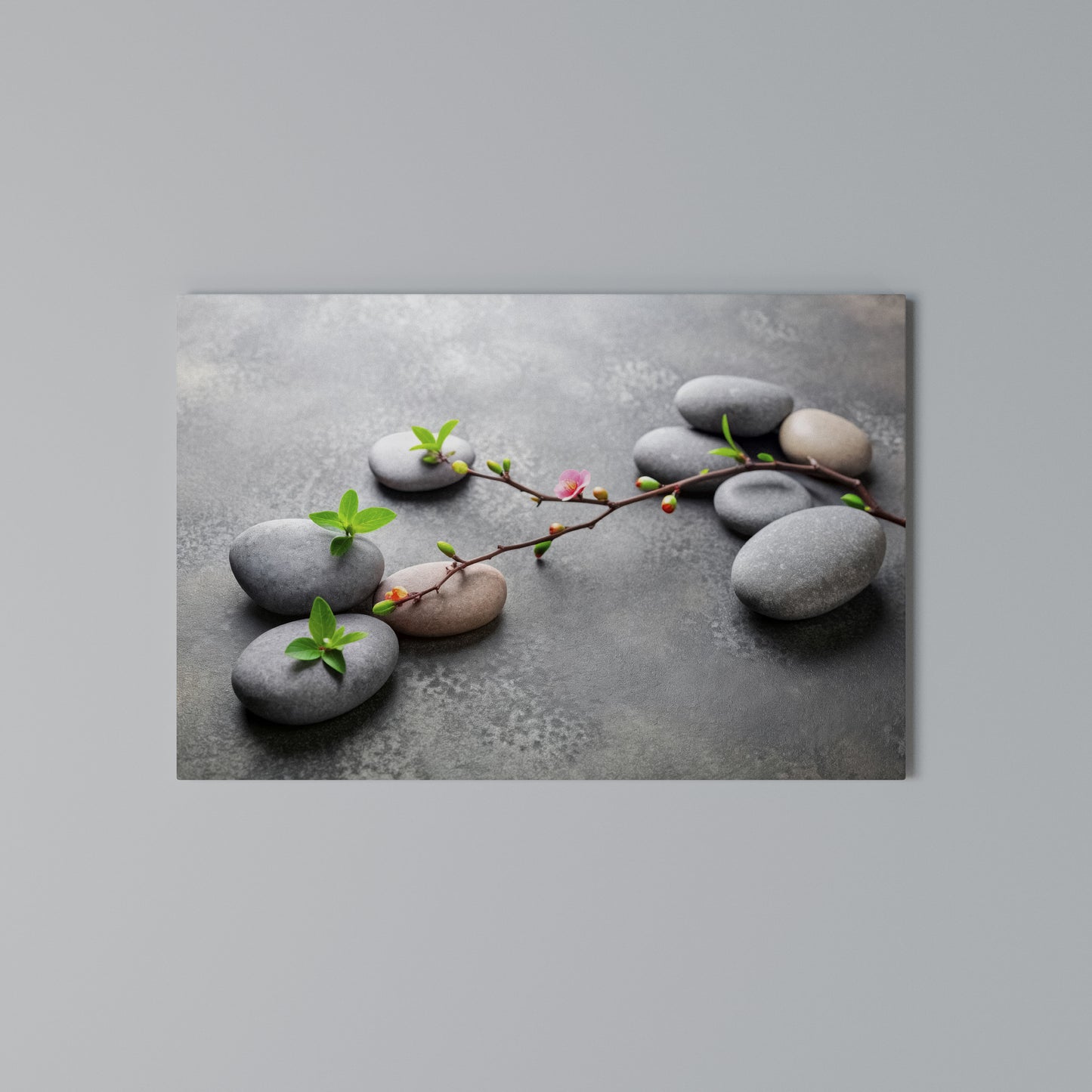 STONES AND BLOSSOMS Stampa su tela orizzontale