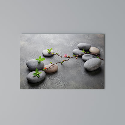 STONES AND BLOSSOMS Stampa su tela orizzontale
