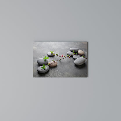 STONES AND BLOSSOMS Stampa su tela orizzontale