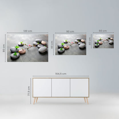 PIETRE E FIORI Poster orizzontale staccabile e attaccabile