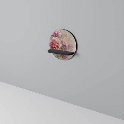 Mensola rotonda PEONY WHISPER in finitura nera