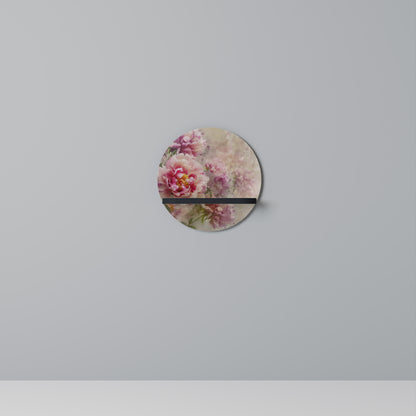 Mensola rotonda PEONY WHISPER in finitura nera