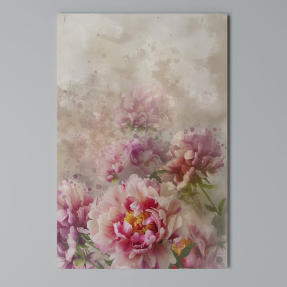 PEONY WHISPER Stampa su Tela Verticale